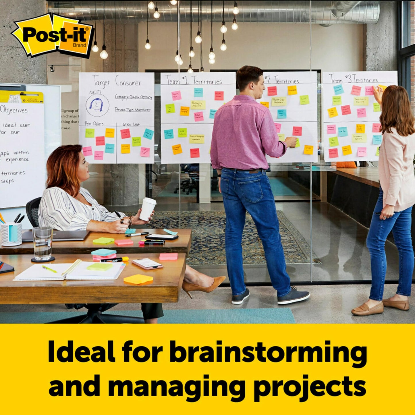 Post-it Wall Pad with Command Strips, 20 x 23-Inches, White, 20-Sheets/Pad, 2-Pads/Pk
