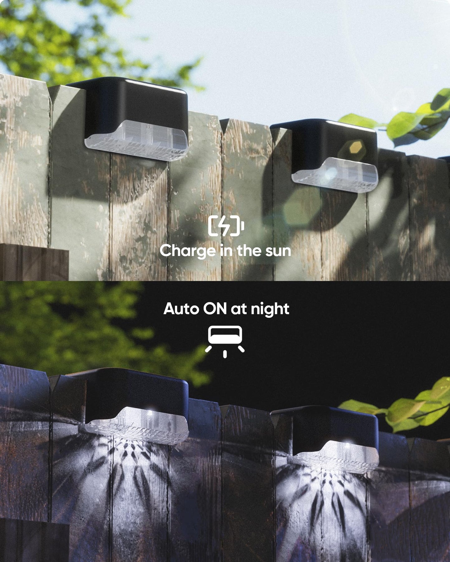 16 Packs Solar Lights Outdoor Waterproof, JACKYLED Cool White Solar Deck Lights，IP65 Waterproof LED Solar Pathway Light for Backyard Patio Fence Stair Railling