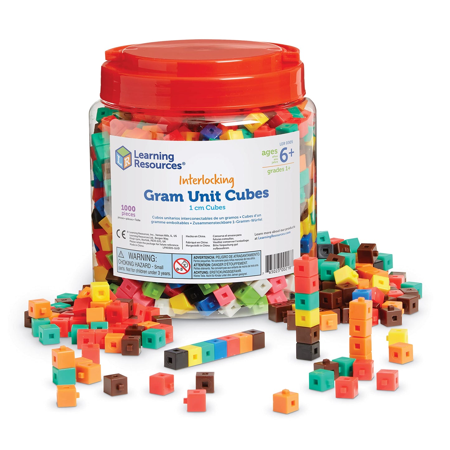 Learning Resources LER0305 Interlocking Gram Unit Cubes