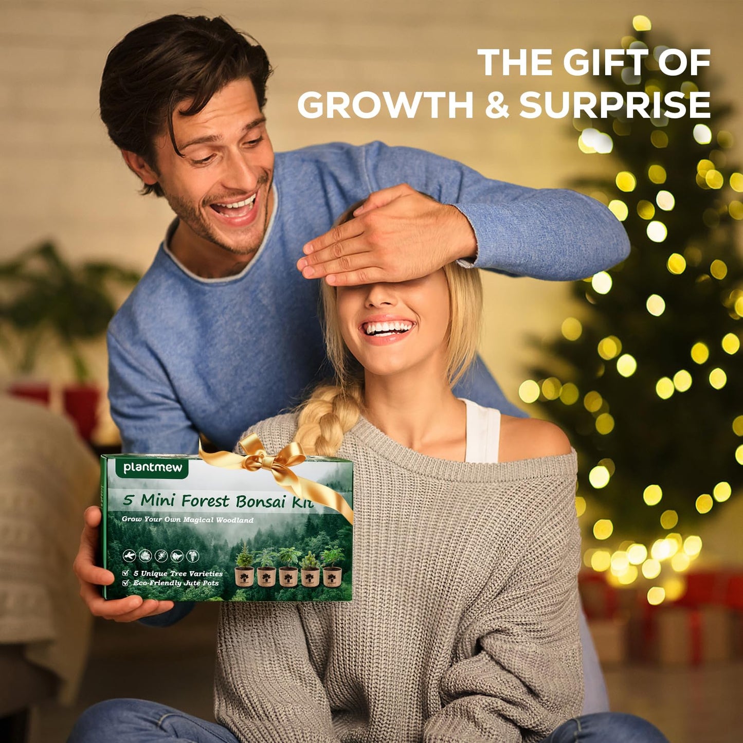 Crafts for Adults - Bonsai Tree Starter Kit with 5 Unique Japanese Trees | Complete DIY Gardening Kit for Birthday | Gifts for Women, Men, Mom, Dad, Plant Lovers