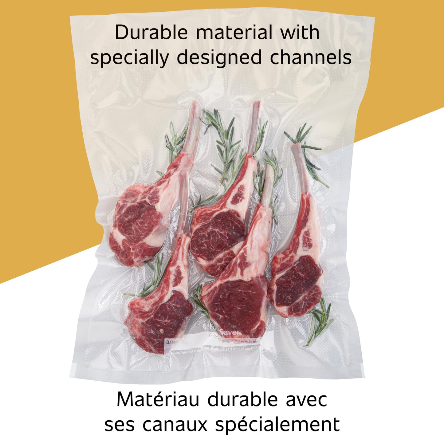 FoodSaver Vacuum Seal Rolls Variety Pack, Vacuum Sealer Rolls for Custom Length Airtight Food Storage Bags and Sous Vide, BPA-Free, 3 Rolls (11" x 16') and 2 Rolls (8" x 20') - 5 Total