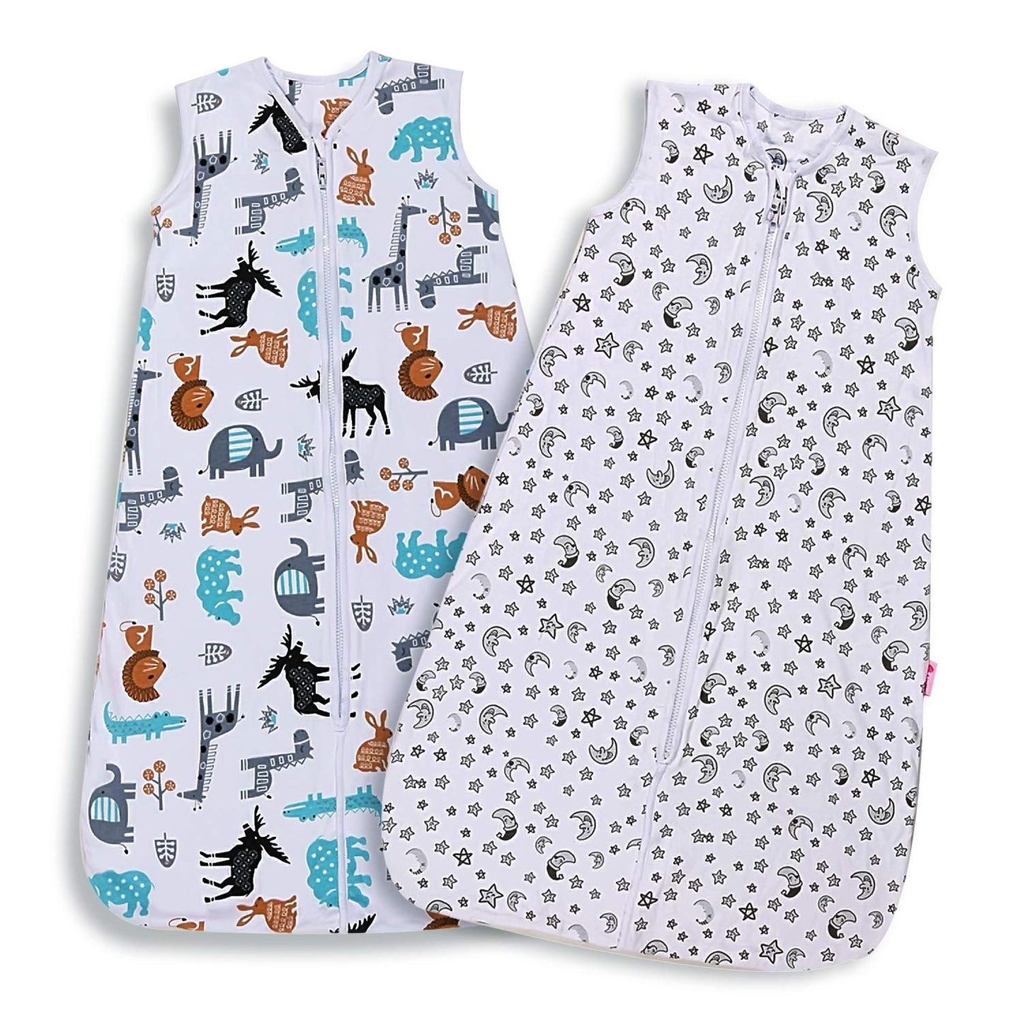 Lictin Baby Sleeping Bag -100% Cotton 2 Pcs Sleeping Sack Baby Wearable Blanket with Adjustable Length 65-85cm for 18 to 36 Months Infant Toddler