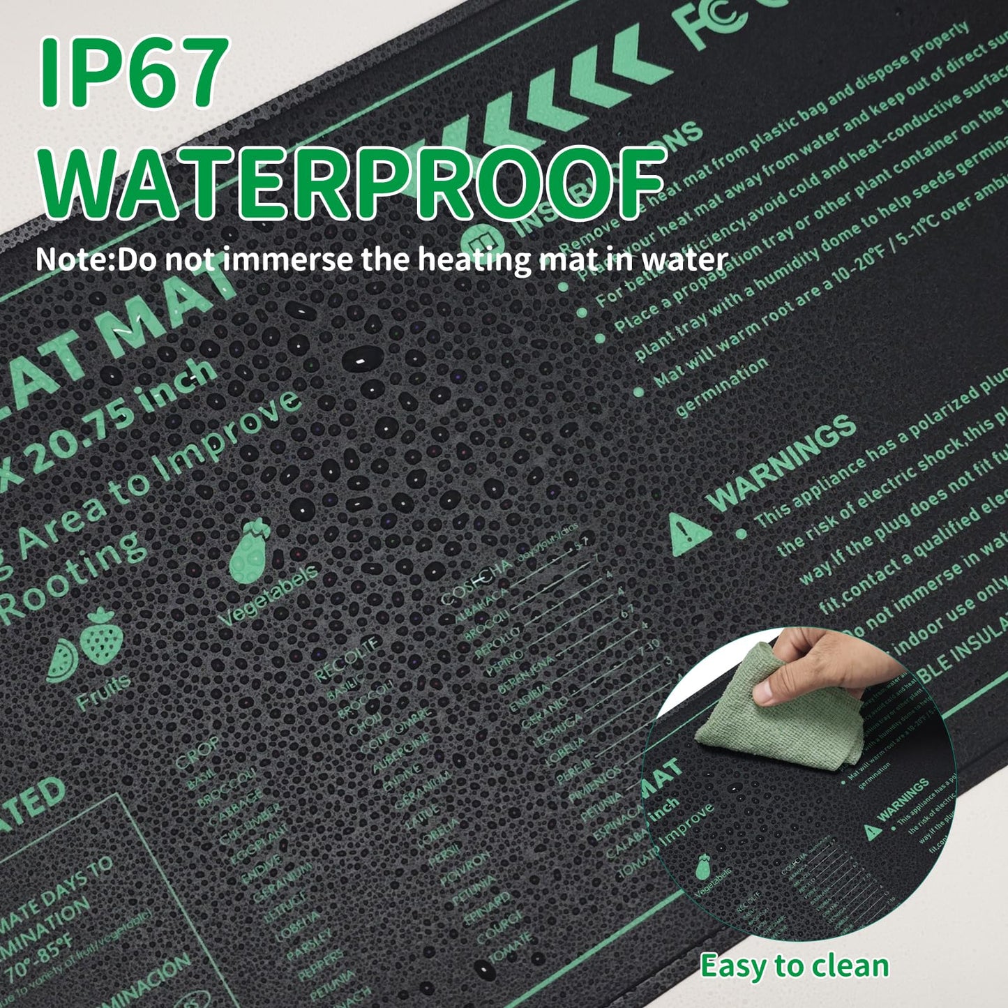PETZOOKA Seedling Heat Mat 4Pack 10"x 20.75" Durable Waterproof Plant Heating Pad for Germination, Indoor Gardening, Greenhouse