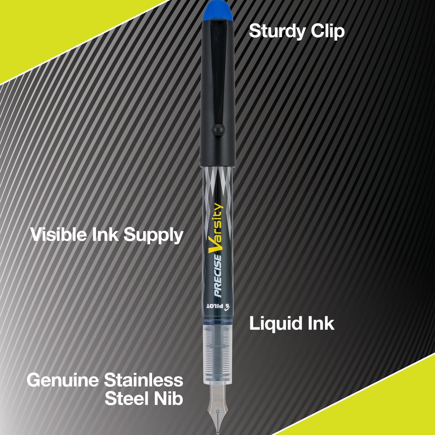 Pilot Varsity Disposable Fountain Pens, 7-Pack Pouch, Assorted Color Inks -90029