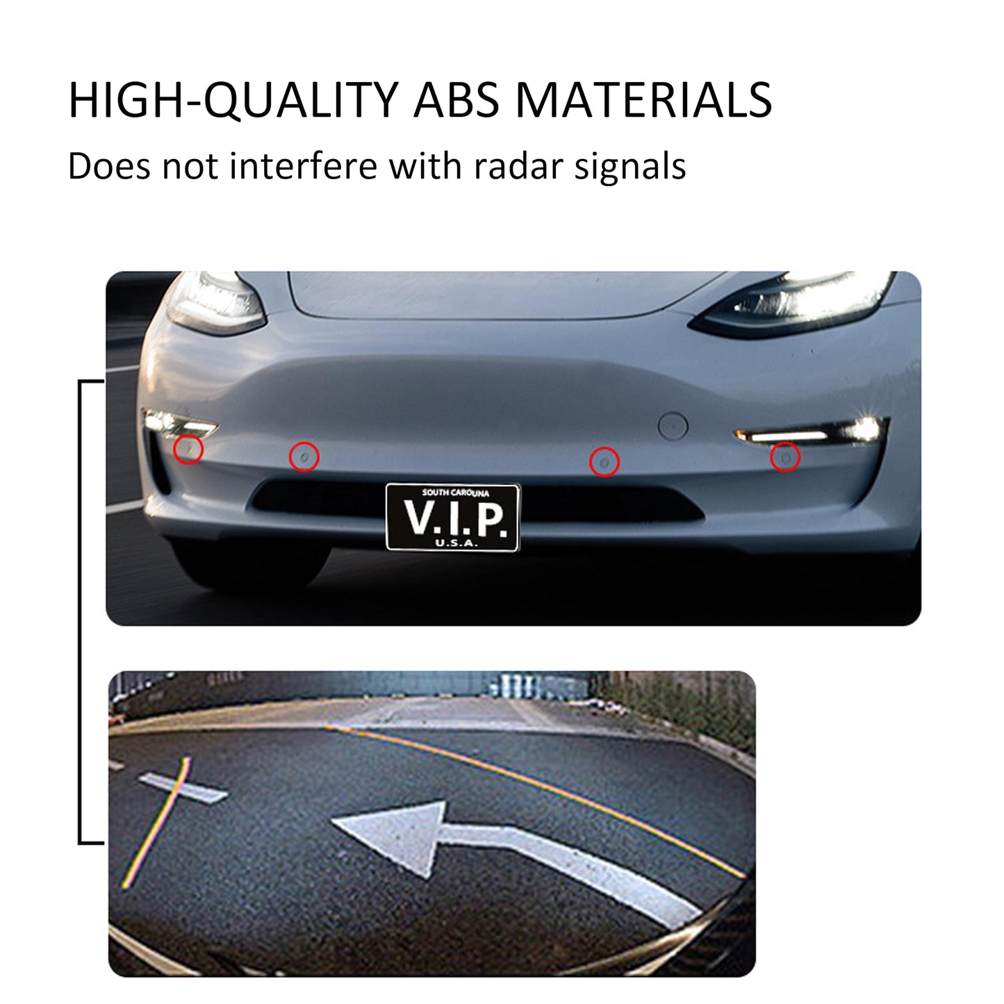 Leikaendi Front License Plate Holder for Tesla Model 3 2017-2023, No Drill No Adhesives Front Licence Frame Plate Bracket Metal Mounting Kit Accessories【Not Fit 2024-2025 Model 3 Highland】