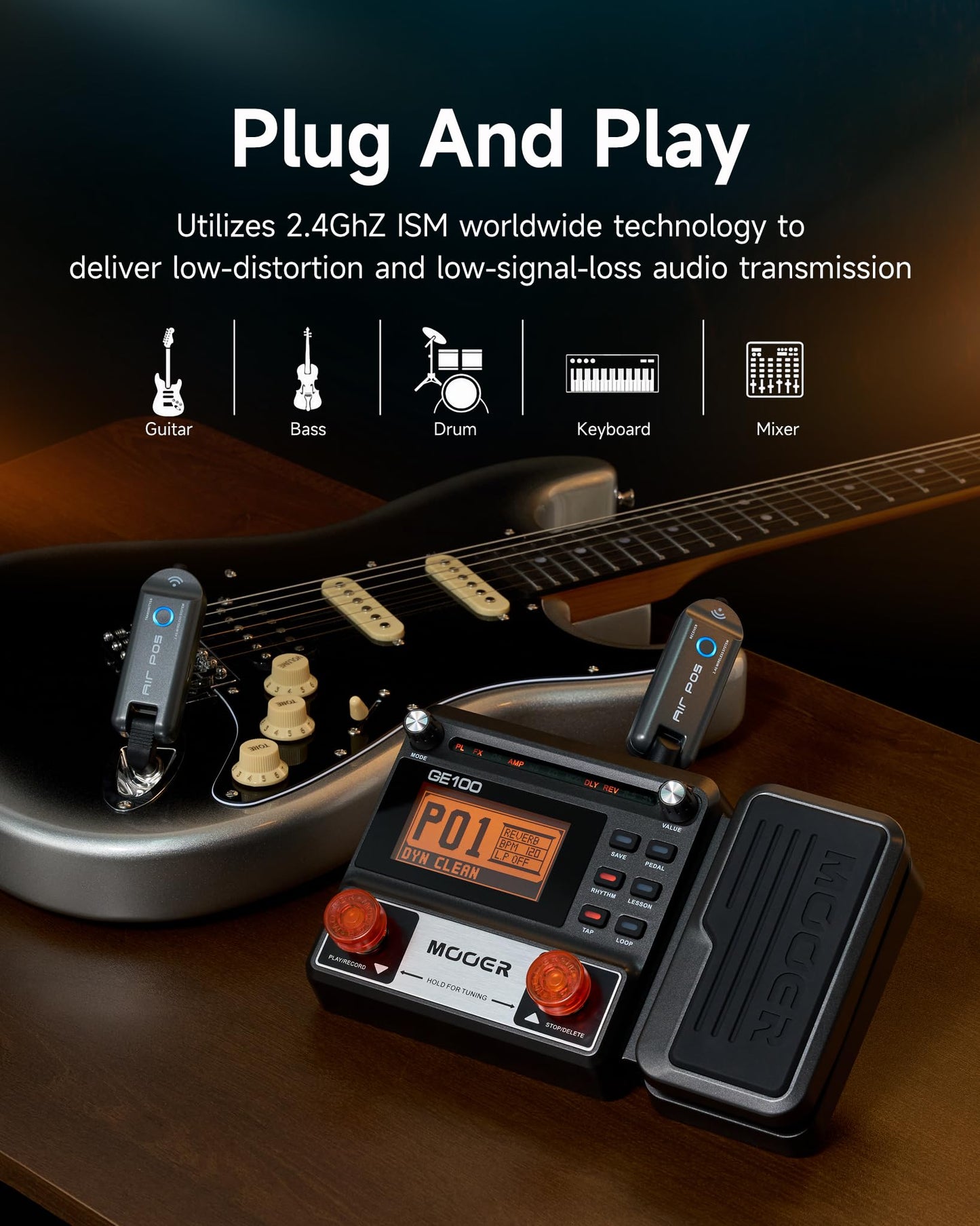 MOOER Air P05 Electric Guitar Wireless System Instruments Wireless System