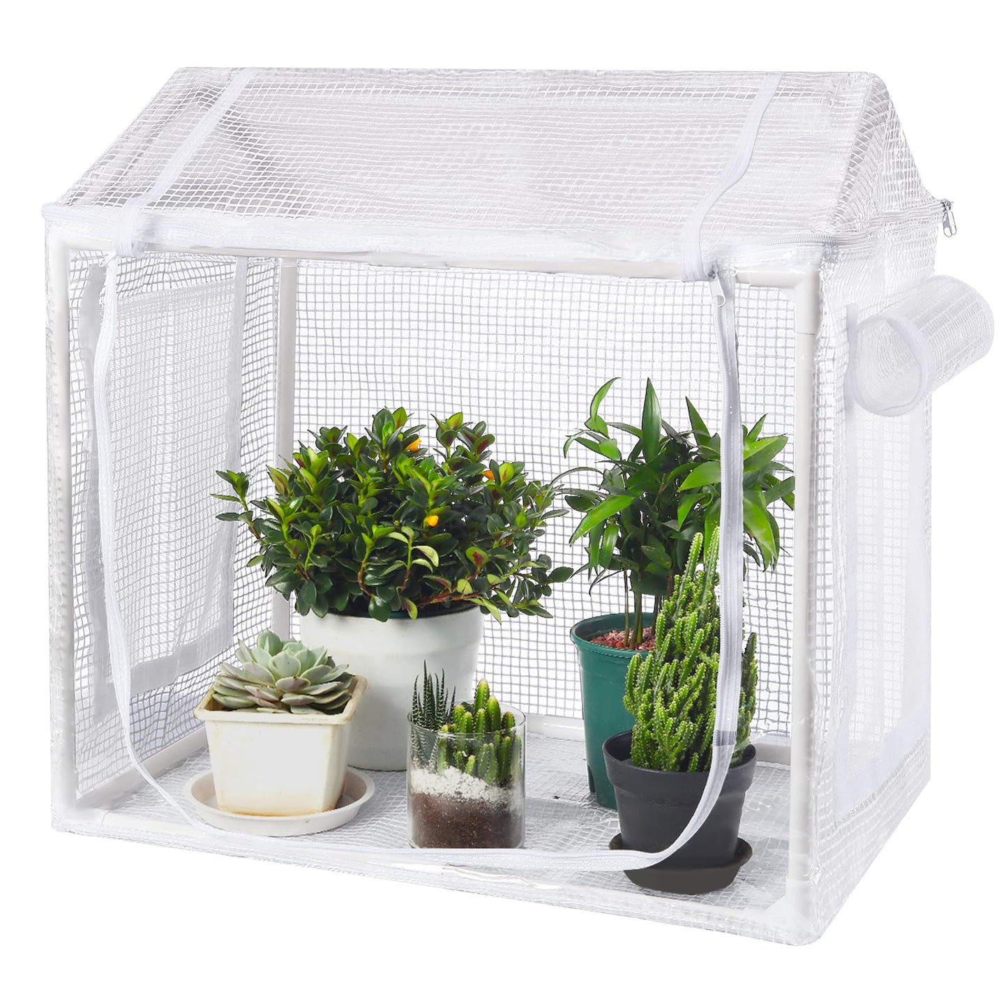 Fully Enclosed Mini Greenhouse Indoor, Small Indoor Greenhouse with Top Opening, Waterproof mini Green House 23.6" x 15.7" x 23.6" for Garden Small Plants, Succulent, Seedlings
