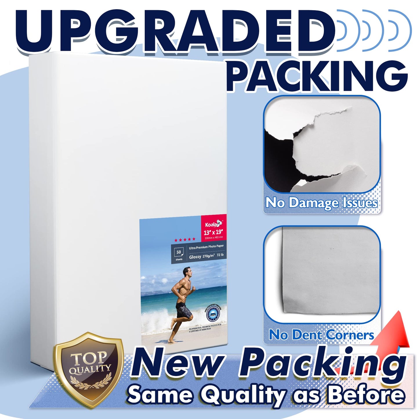 Koala Ultra Premium Photo Paper High Glossy 13x19 Inch Heavyweight 72lb for Inkjet Printer 50 Sheets