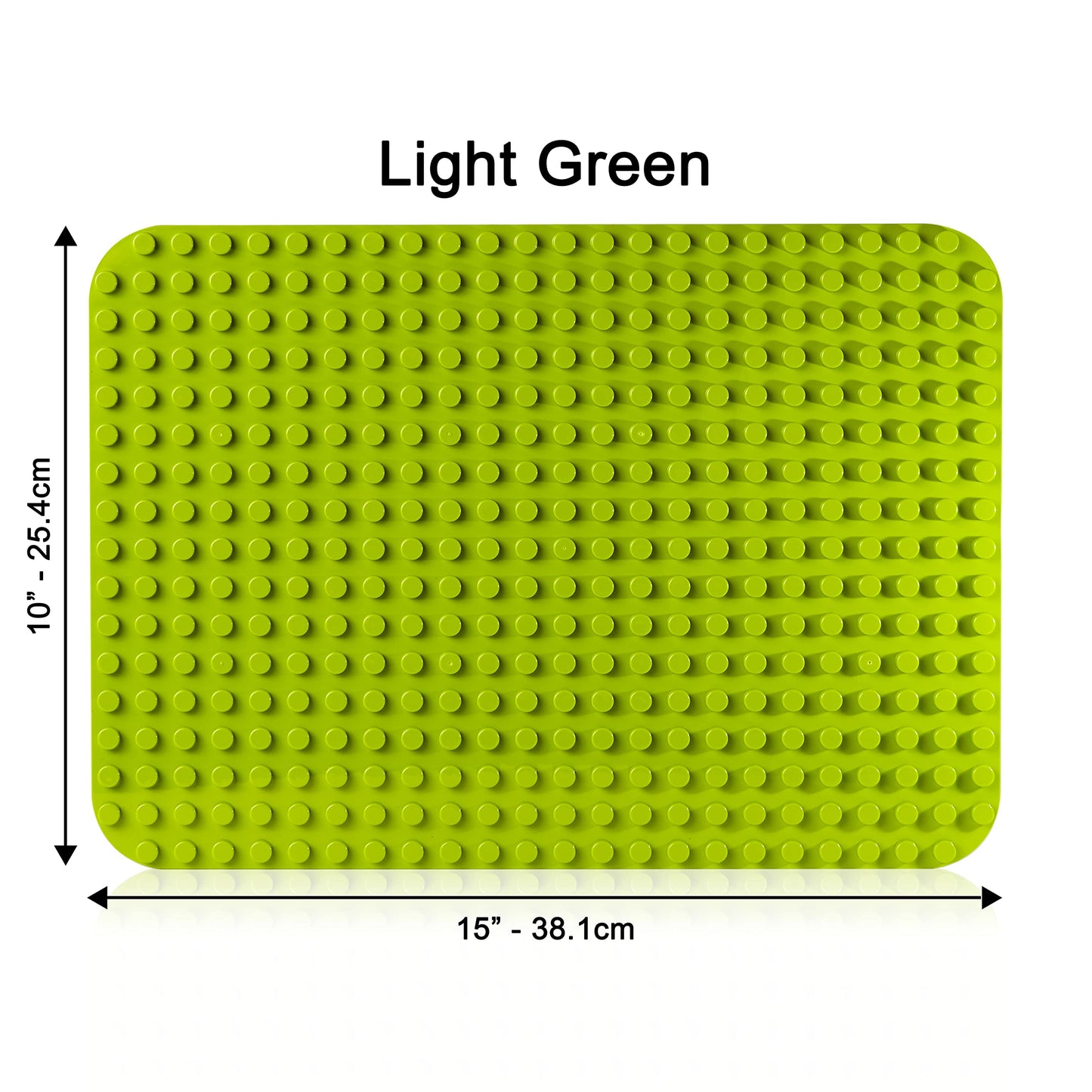 Large Building Block Base Plates Compatible with All Major Brands (4 Pack (Green, Blue, Light Green, Sand))