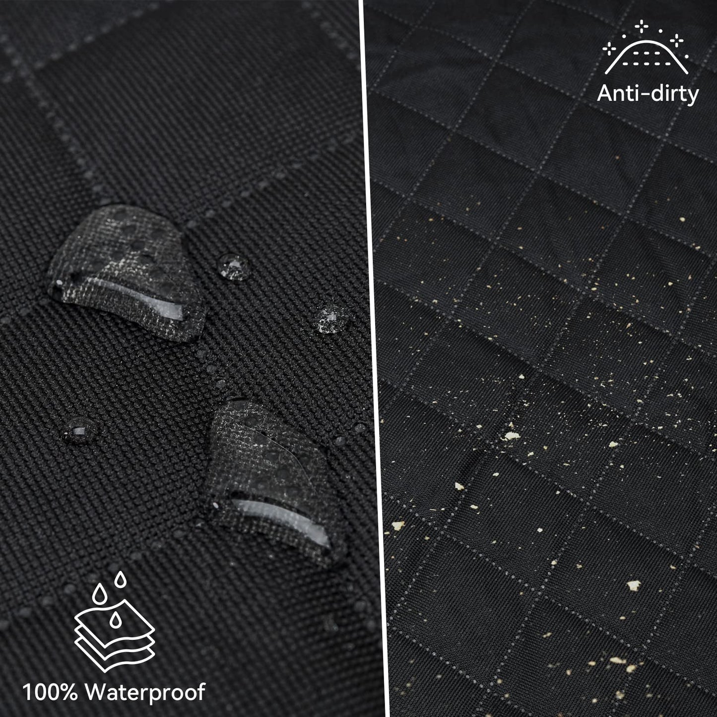 Portin Cargo Liner Pet Trunk Liner Mat SUV Dog Cargo Cover, Waterproof Dog Seat Cover for Back Seat Trucks SUV with Bumper Flap Protector, Nonslip Dog Seat Cover 185 x 105cm for Small Cars