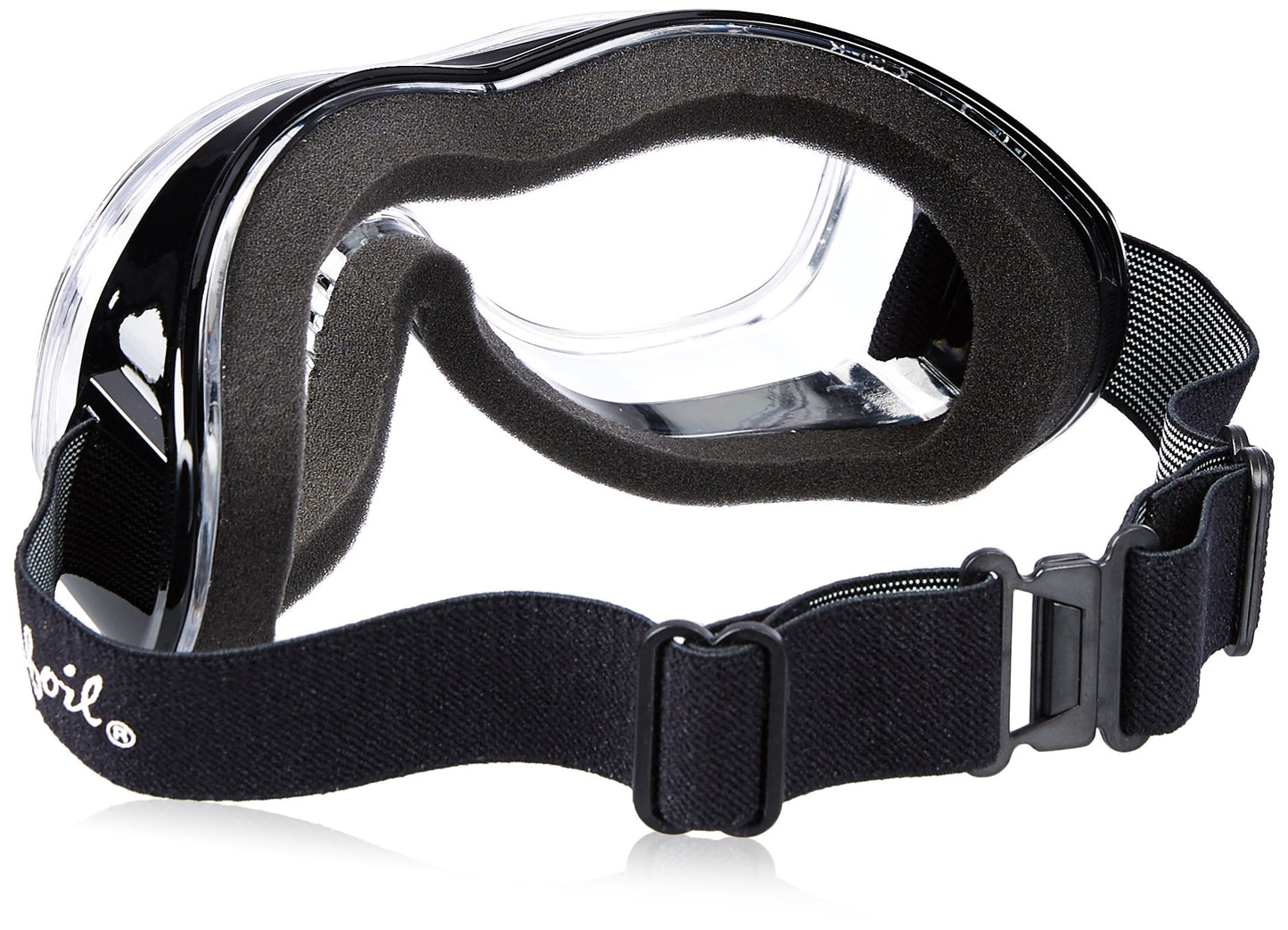 Pacific Coast Airfoil Padded 'Fit Over Glasses' Riding Goggles (Black Frame/Clear Lens) (9305)