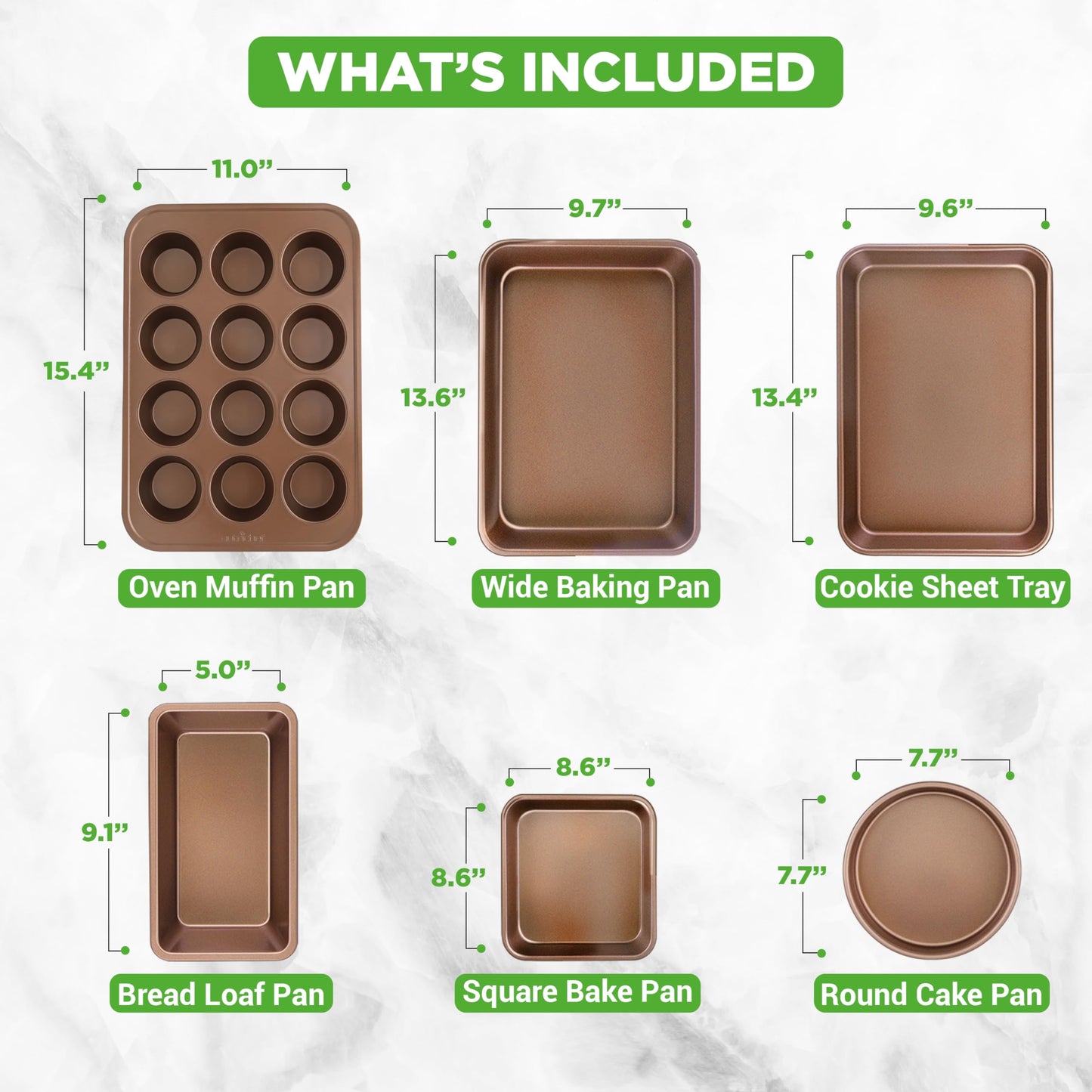 Nutrichef Bakeware Set, Non-Stick Kitchen Oven Baking Pans - Carbon Steel Baking Trays for all Your Cooking and Baking Needs