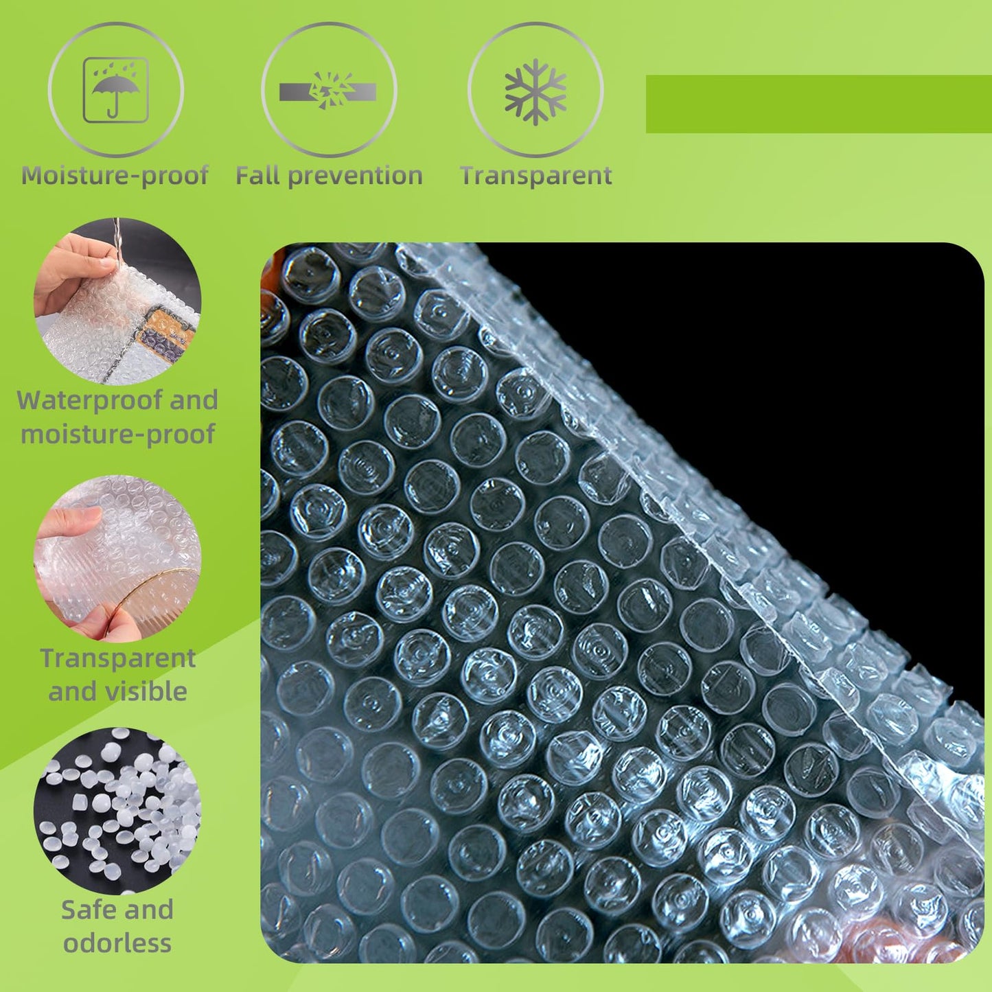 50 Pcs Bubble Pouch Wraps, 8''x12'' Clear Bubble Out Bags for Packing, Double Walled Cushioning Bags for Shipping, Storage and Moving(Not Self-Seal)