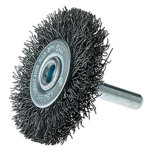 Mercer Industries 182020B - 2" x 1/4" Shank Crimped Wire Wheels, .014 Carbon Steel Wire (20 Pack)