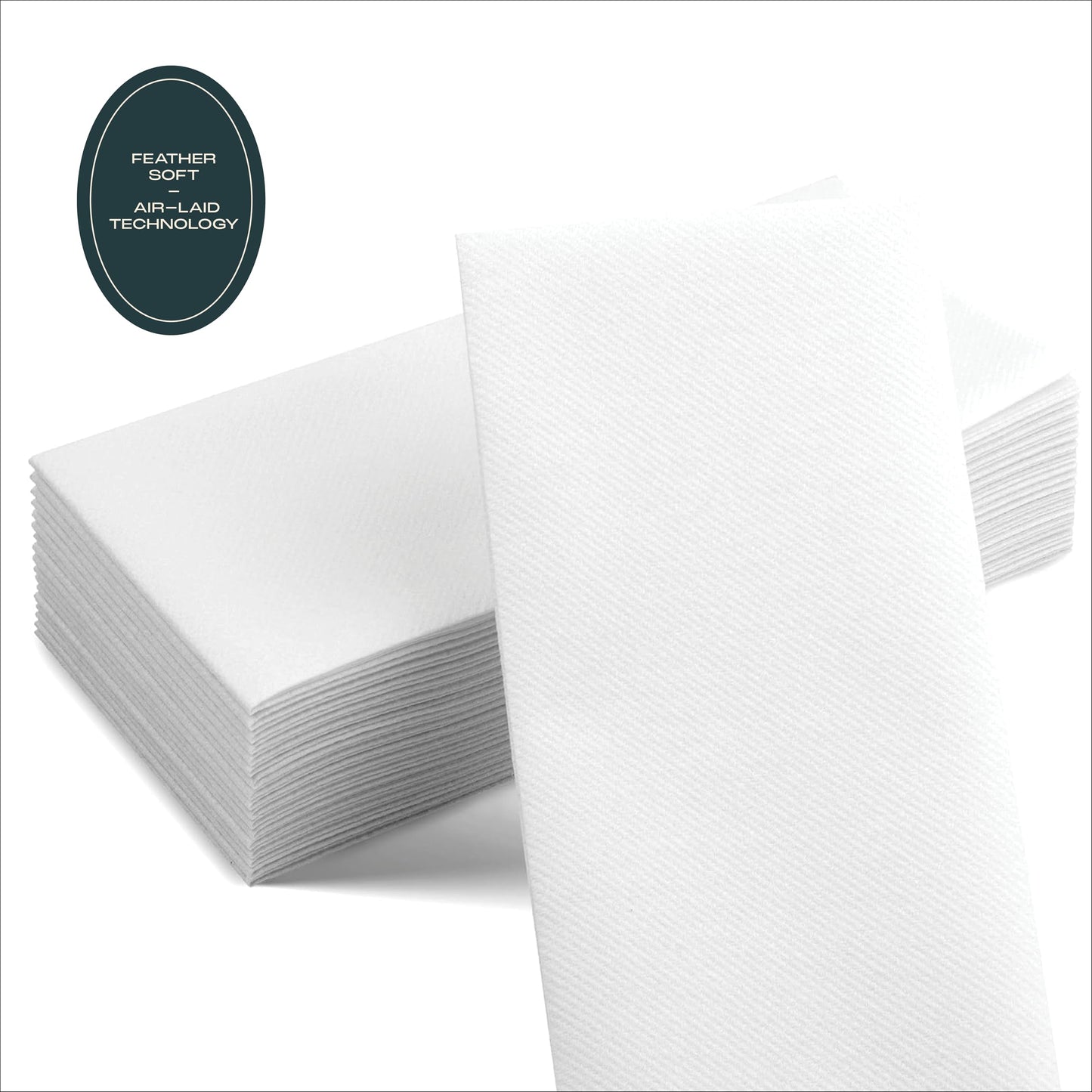 300-Pack Servietto Disposable Linen-Feel Guest Towels - Disposable Cloth-Like Hand Towels - Soft and Absorbent Paper Napkin for Kitchen, Bathroom, Party, Wedding, Or Event (12" x 17" Guest Towel)