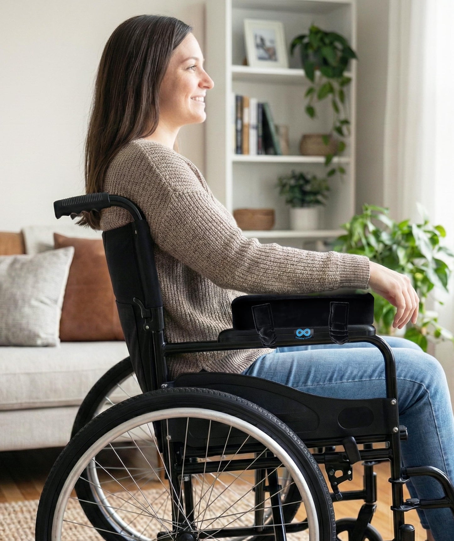 Everlasting Comfort Office Chair & Wheelchair Arm Chair Cover – Cooling Gel Memory Foam Arm Rest for Desk, Gaming Chairs, and Wheelchairs – Ergonomic Cushion for Elbows and Arms Support