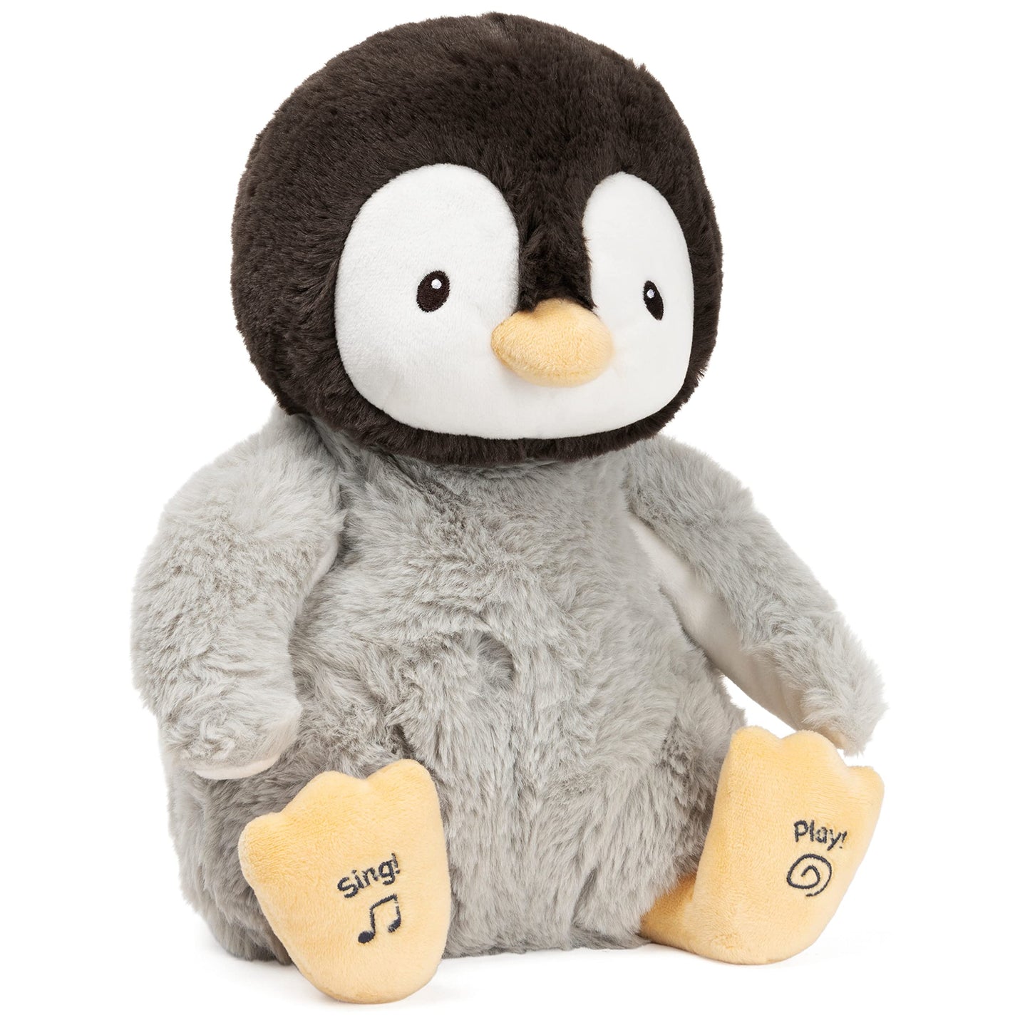 Baby GUND Animated Kissy The Penguin Plush, Singing Stuffed Animal Baby Toy for Ages 0 and Up, Black/White/Grey, 12"