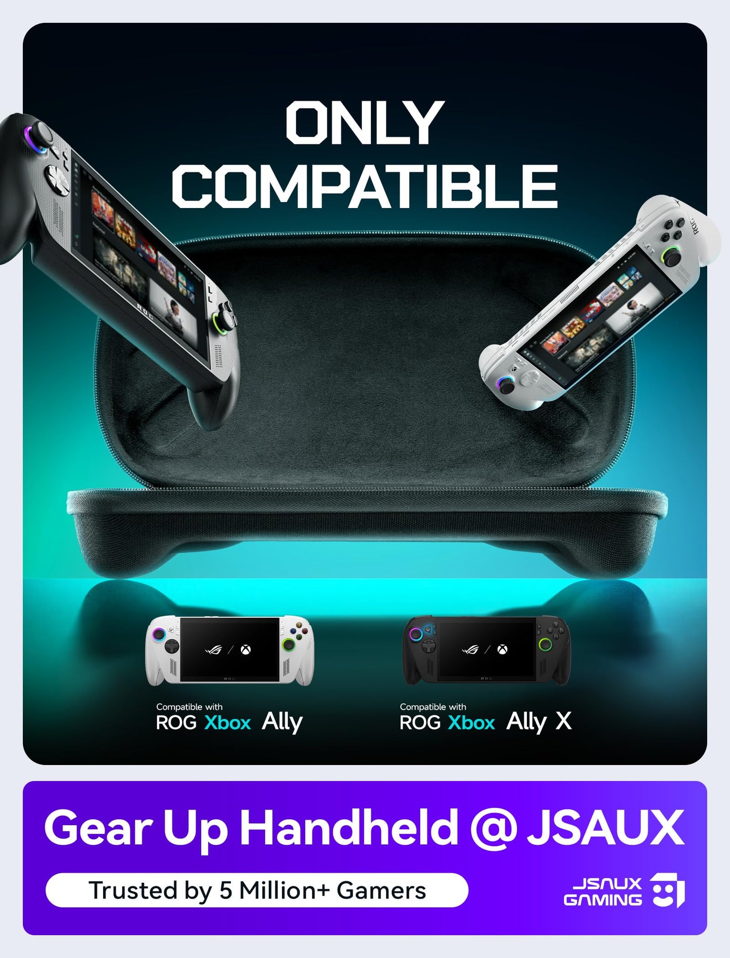 JSAUX Carrying Case for ROG Xbox Ally / ROG Xbox Ally X (2025), Compact Protective Hard Shell, Slim Portable Travel Storage Case Accessories -BG0135