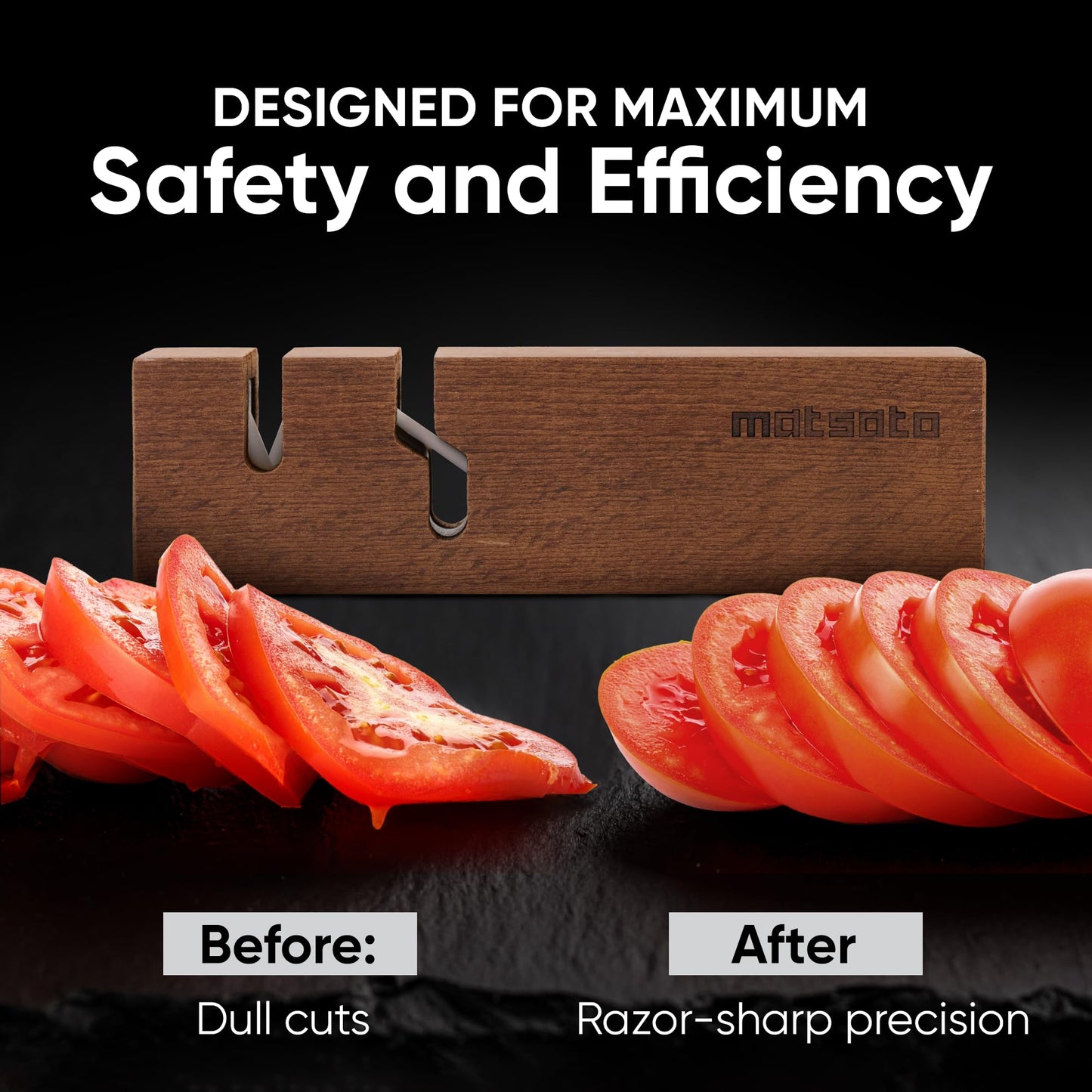 Matsato Knife Sharpener, Kitchen & Pocket Knife Blade Sharpener, Aiguiseur De Couteaux, Affuteur De Couteau, Chef & Kitchen Knives and Scissors Sharpening 7.09" x 1.97"