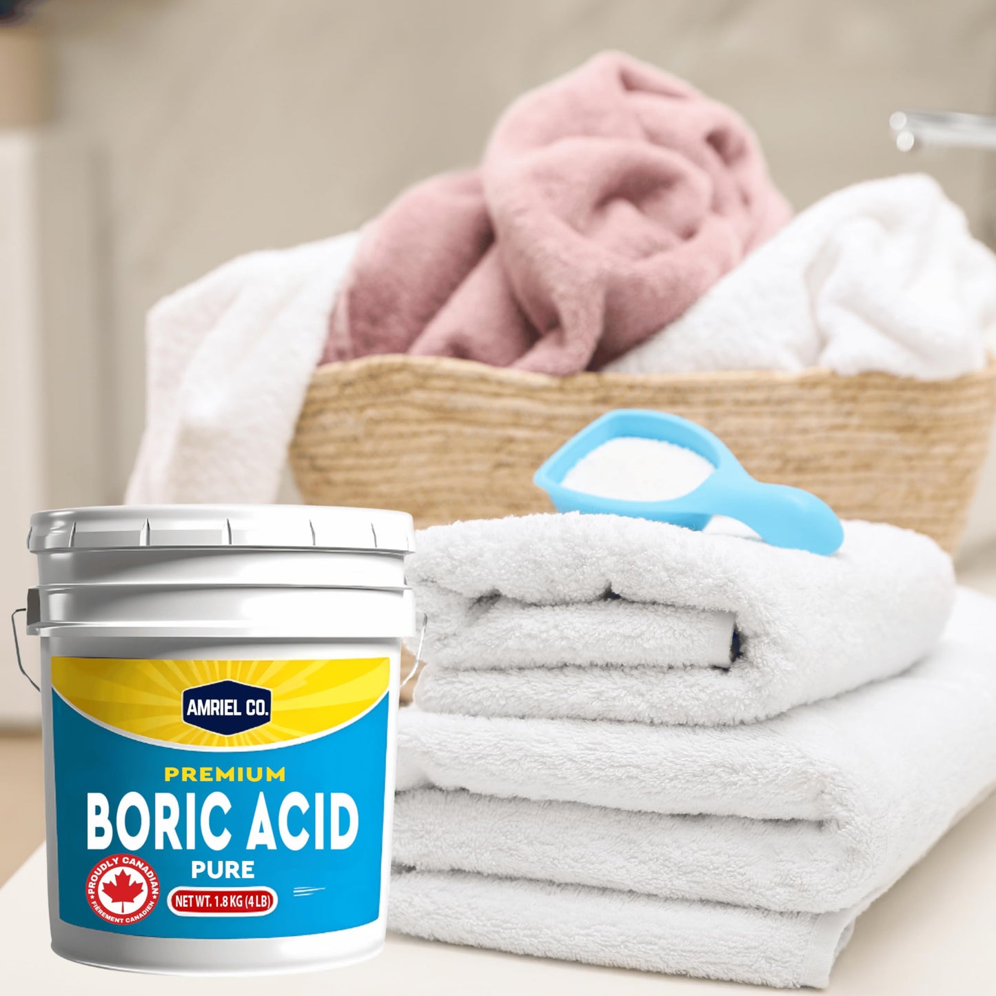 Boric Acid (4 lb) | 99.9% Pure Industrial Grade| Anhydrous Fine Powder| Packed In Canada| Used to Make All Purpose Cleaner DIY Cosmetic and Personal Products| PH Buffer and Odor Control| Elo's Premium