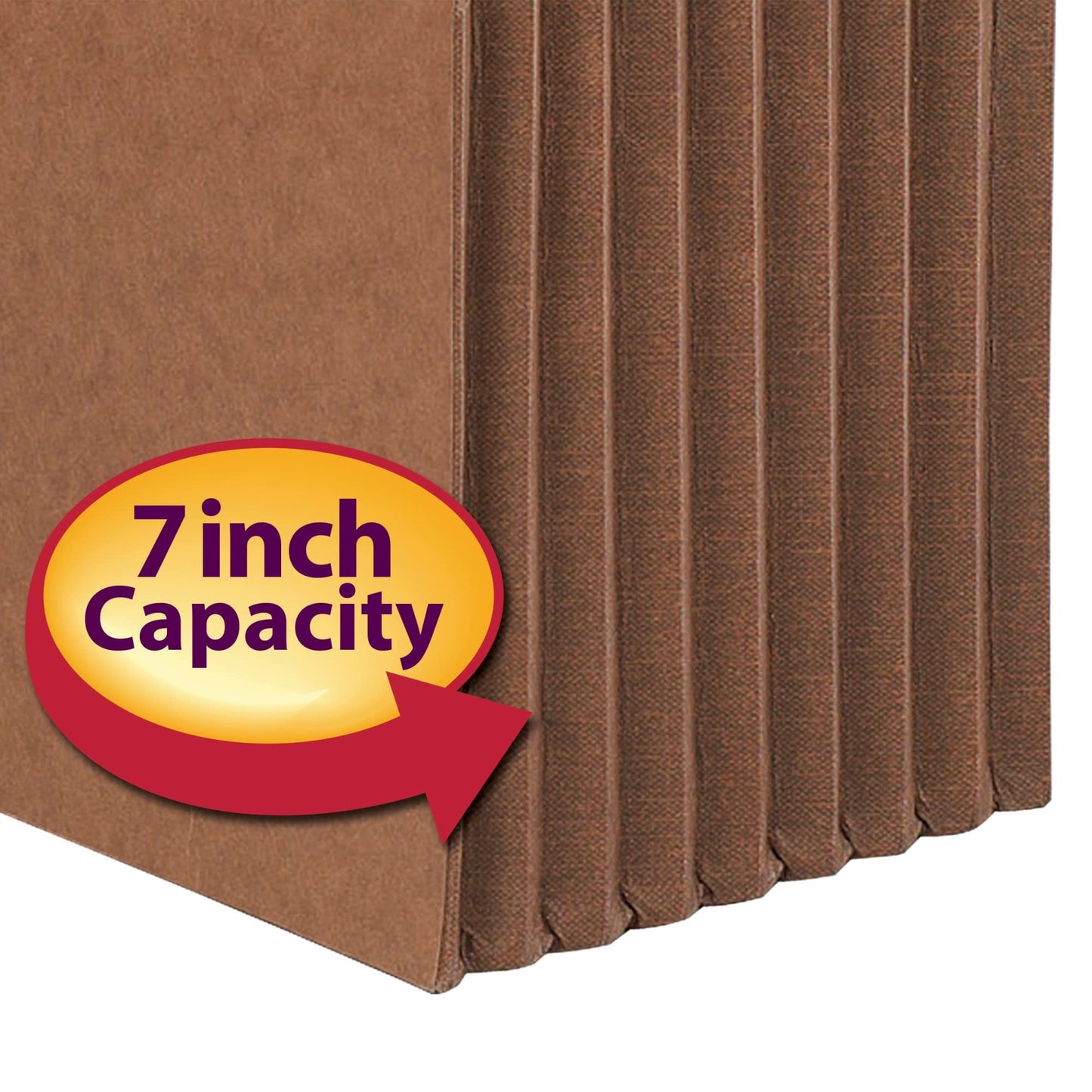 Smead Pocket, Letter, Straight, 7-Inch Expansion, Redrope 5 Per Box (73395)