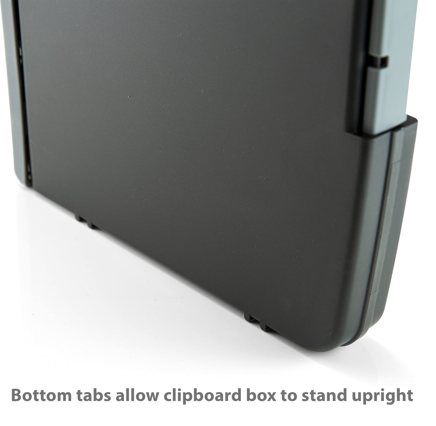 Officemate Ringbinder Clipboard Storage Box, Charcoal (83309)