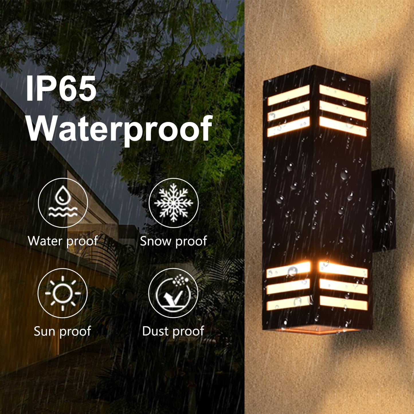 2 Pack Outdoor Wall Lights, Outdoor Light Fixtures Wall Mount, IP65 Waterproof Porch Lights Outdoor, Modern Outdoor Lighting Aluminum Wall Sconce for Garage, Patio, Oil Rubbed Bronze, Housen Solutions