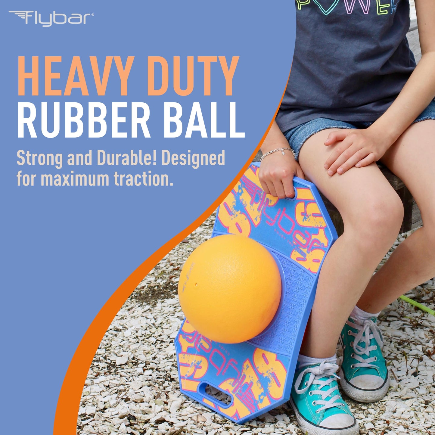 Flybar Pogo Trick Ball for Kids – Balance Bounce Board with Anti-Slip Deck – Pump Included - Indoor & Outdoor Toys for Boys and Girls Fun Way to Reduce Screen Time Supports up to 160 lbs – Ages 6+