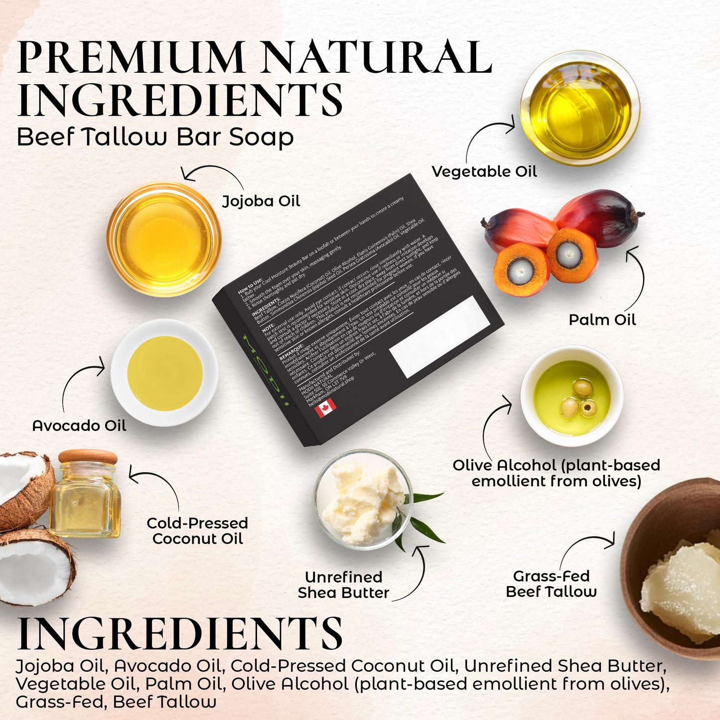 Beef Tallow Skincare Gift Set – 3-in-1 Bundle with 100% Grass-Fed Tallow Balm, Whipped Tallow Moisturizer & Handmade Tallow Soap – Natural, Unscented, Nourishing – 60g Balm, 120g Cream, 120g Soap