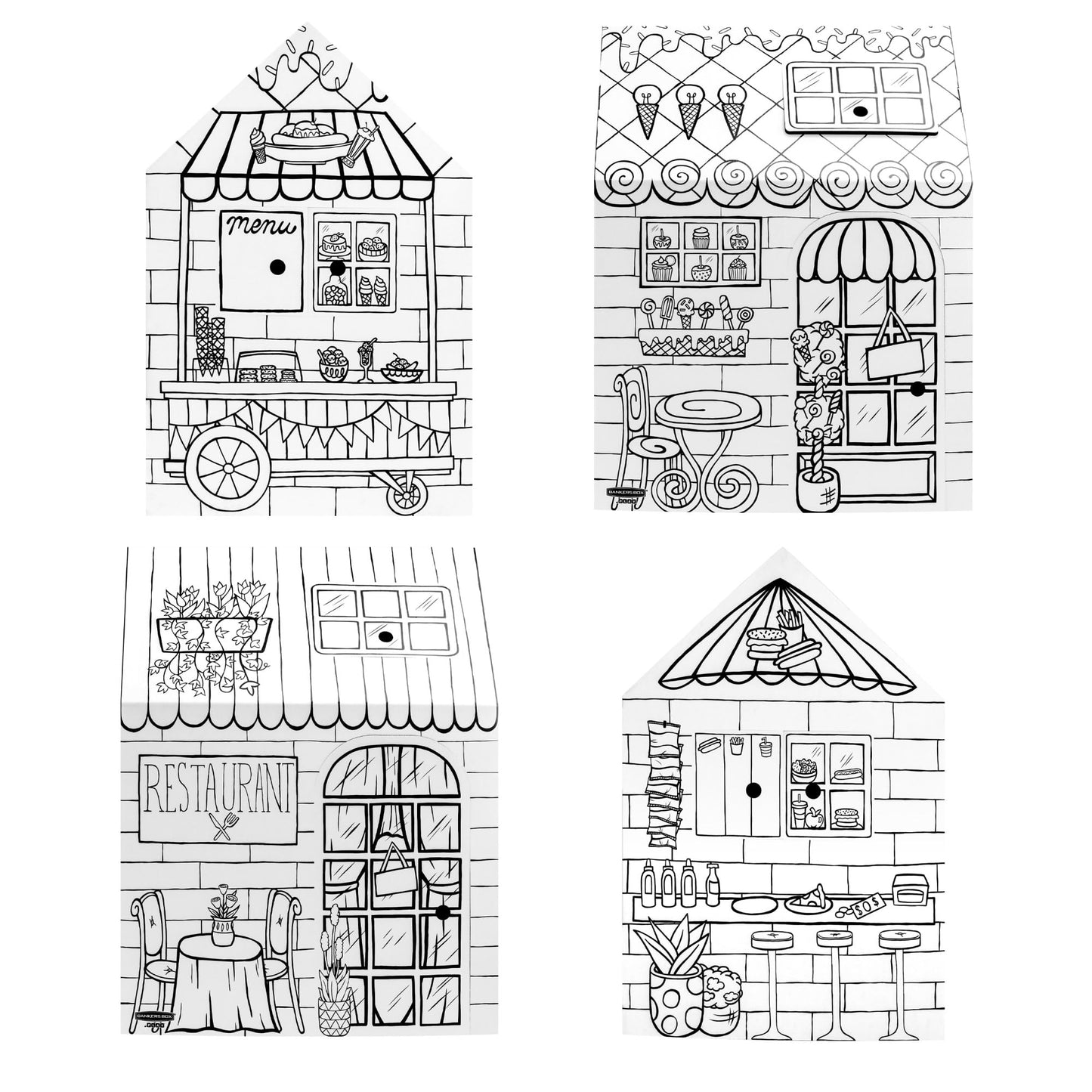 Bankers Box 1230201 at Play Treats N' Eats Playhouse, Cardboard Playhouse and Craft Activity for Kids