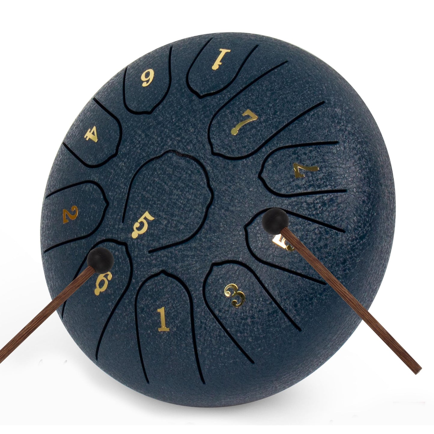 Amkoskr Rain Drum for Outside, 6 Inches 11 Notes Steel Tongue Drum C Major Steel Drum Instrument for Yoga, Meditation, Music Education, Gift