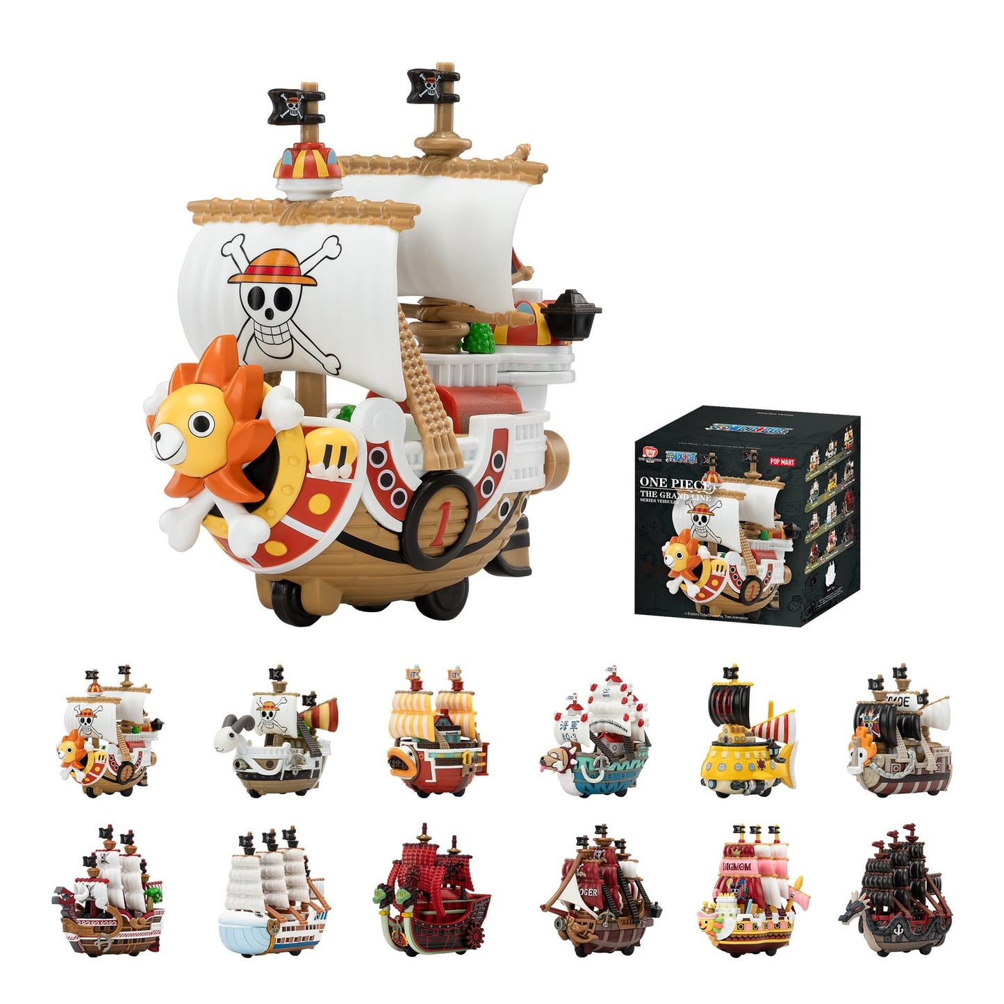 POP MART One Piece - The Grand Line Series Vehicles, ONE Piece Blind Box Figures, Random Design Action Figures Collectible Toys for Home Decor, Holiday Birthday Gifts for Girls and Boys, Single Box