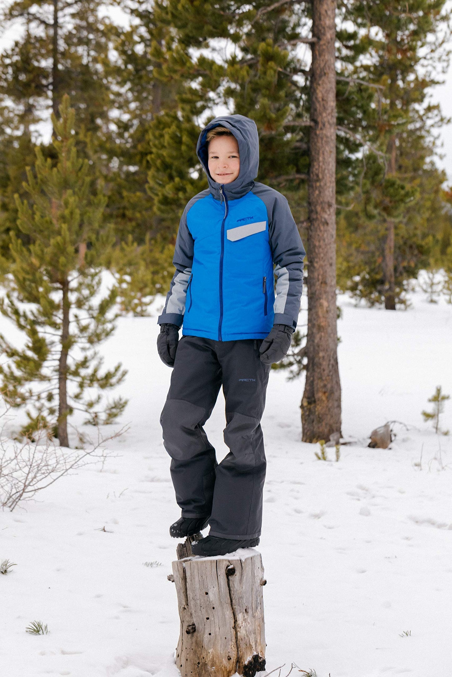 Arctix Youth Snow Pants with Reinforced Knees and Seat, Charcoal, X-Large Regular