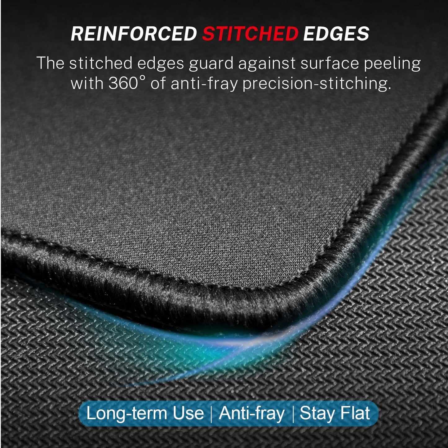 MROCO Mouse Pad 12-Pack [30% Larger] with Anti-Fray Stitched Edges, Premium Waterproof Surface, Non-Slip Rubber Base, Computer & Gaming Mouse Mat for Laptop, Office & Home, 8.5 x 11 in, Black