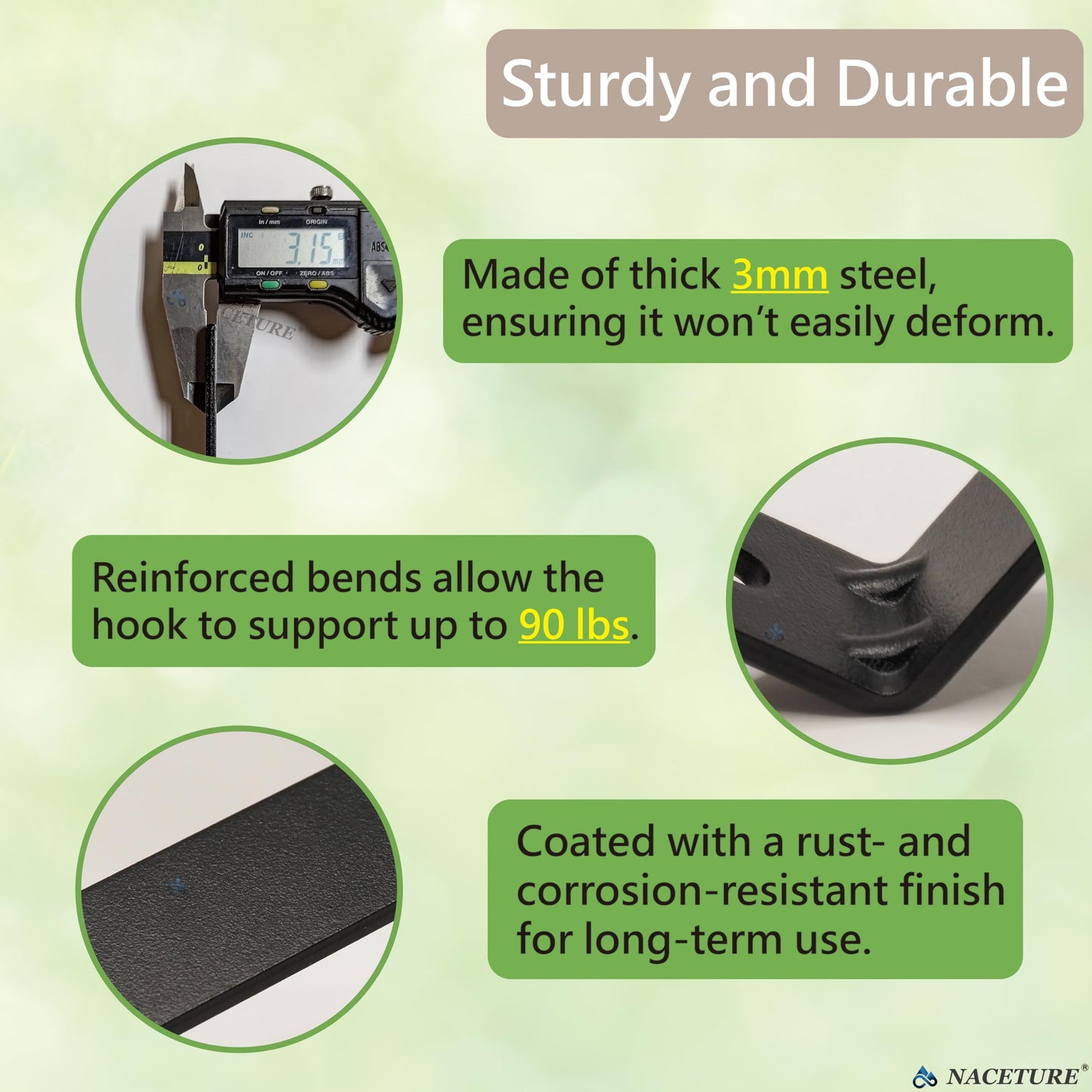 Window Box Brackets for Railing- 2 Pcs Adjustable Planter Box Brackets- Sturdy, Stable Flower Box Brackets for Railings, Balconies and Fences- Upright Railing Plant Holder Brackets (Black 2 Pack)