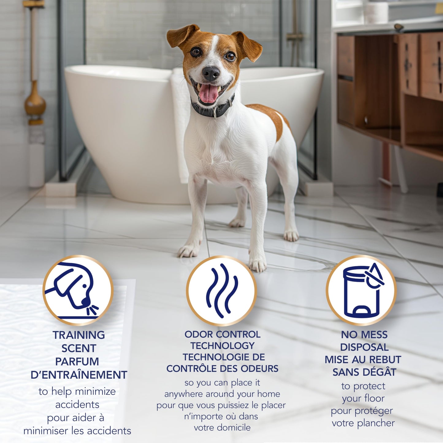 Scott Pet Guard Advanced Dog Pads - Dog Training Pee Pads for Puppies, Medium & Large Dogs - Up to 16 Hour Absorbency with Odor Control - Softest Quilted Dog Pee Pads - Large - 22" x 22" - 100 Pack