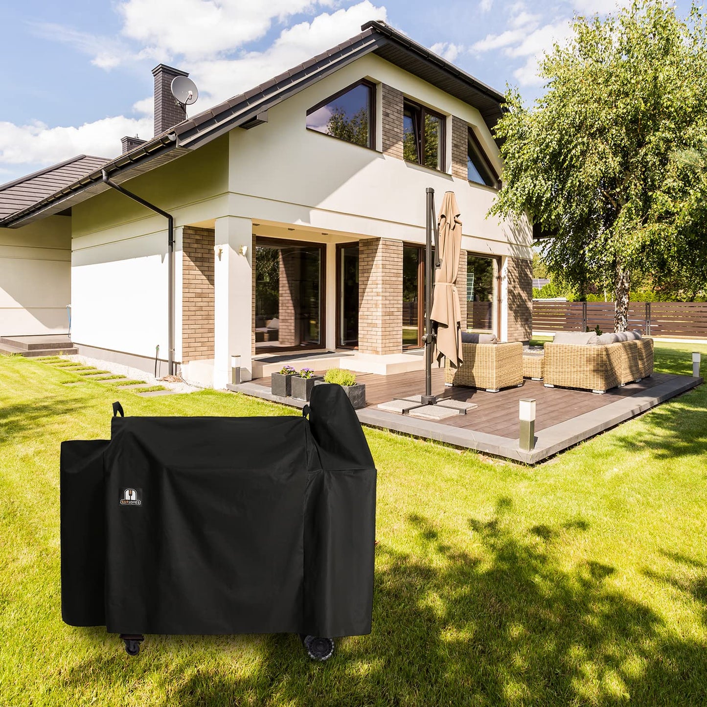 SUPJOYES Grill Cover for Pit Boss Austin XL, Rancher XL Wood Pellet Grill, Pit Boss 1000/1100 Series Grill Cover, Heavy Duty Waterproof PitBoss Smoker Accessories
