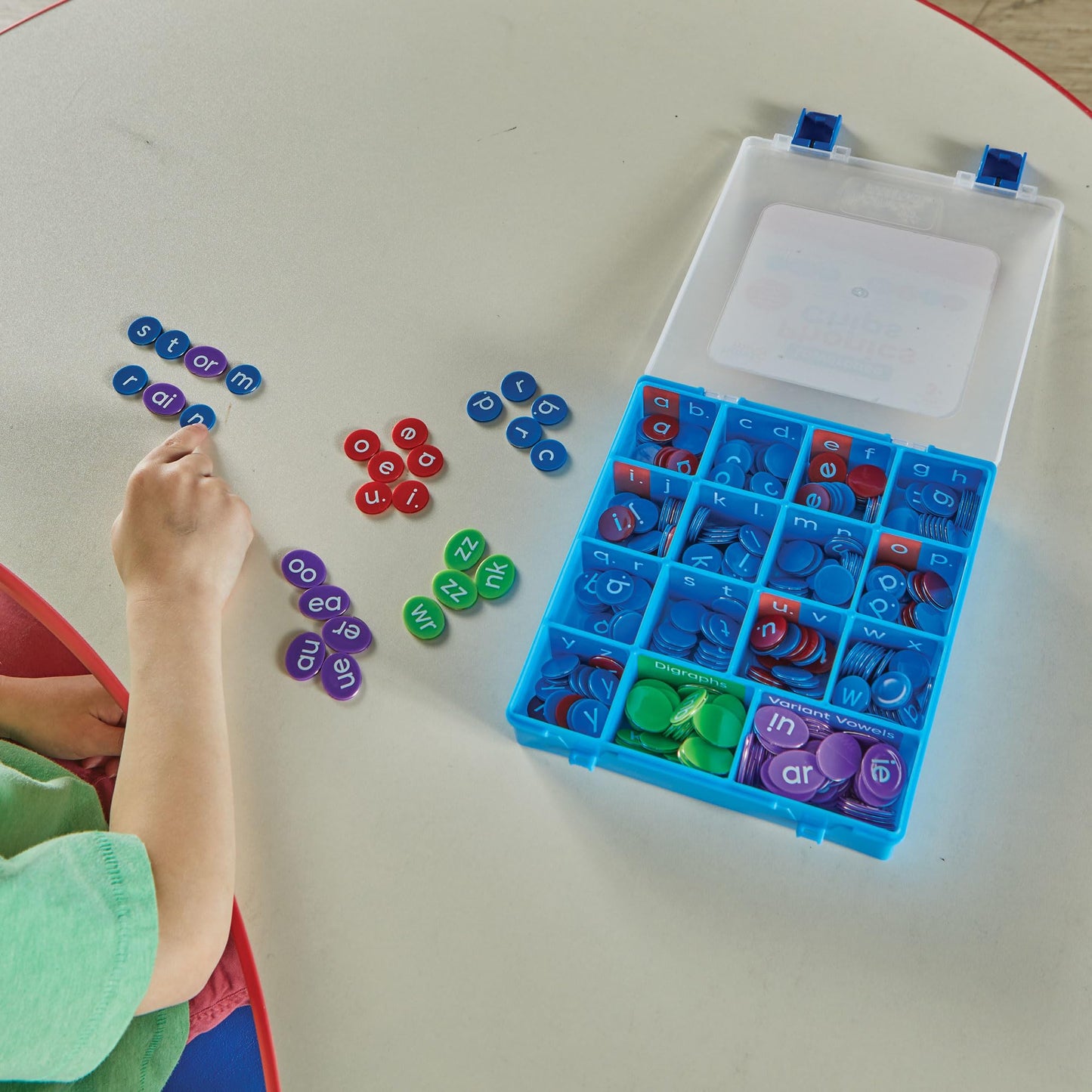 hand2mind Lowercase Phonics Chips, Phonics Manipulatives for Kindergarten, Phonemic Awareness, Science of Reading Classroom Materials, Reading Tools for Kids, Alphabet Letter Tiles for Spelling
