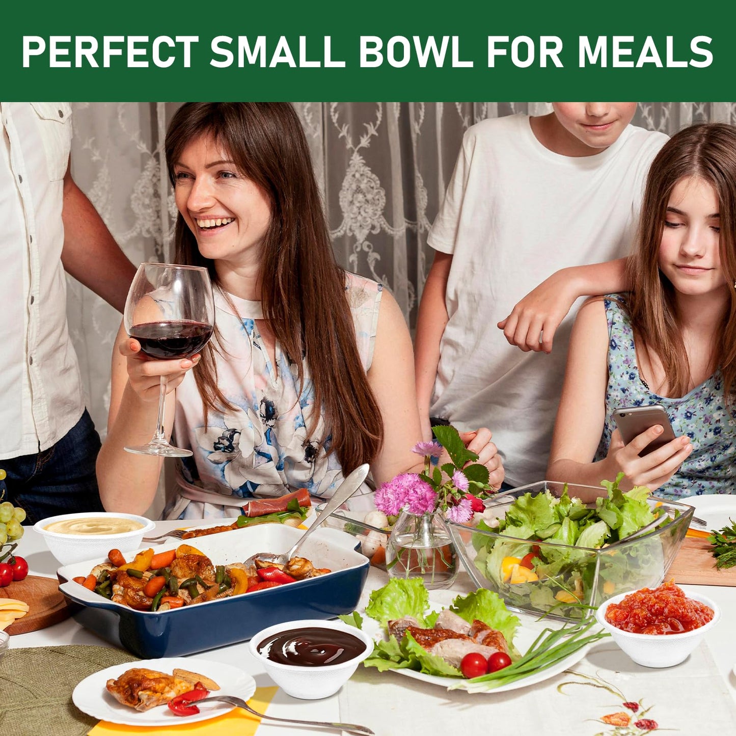 Bionutrio 6 oz Disposable Bowls, 300 Pack Compostable Small Bowls