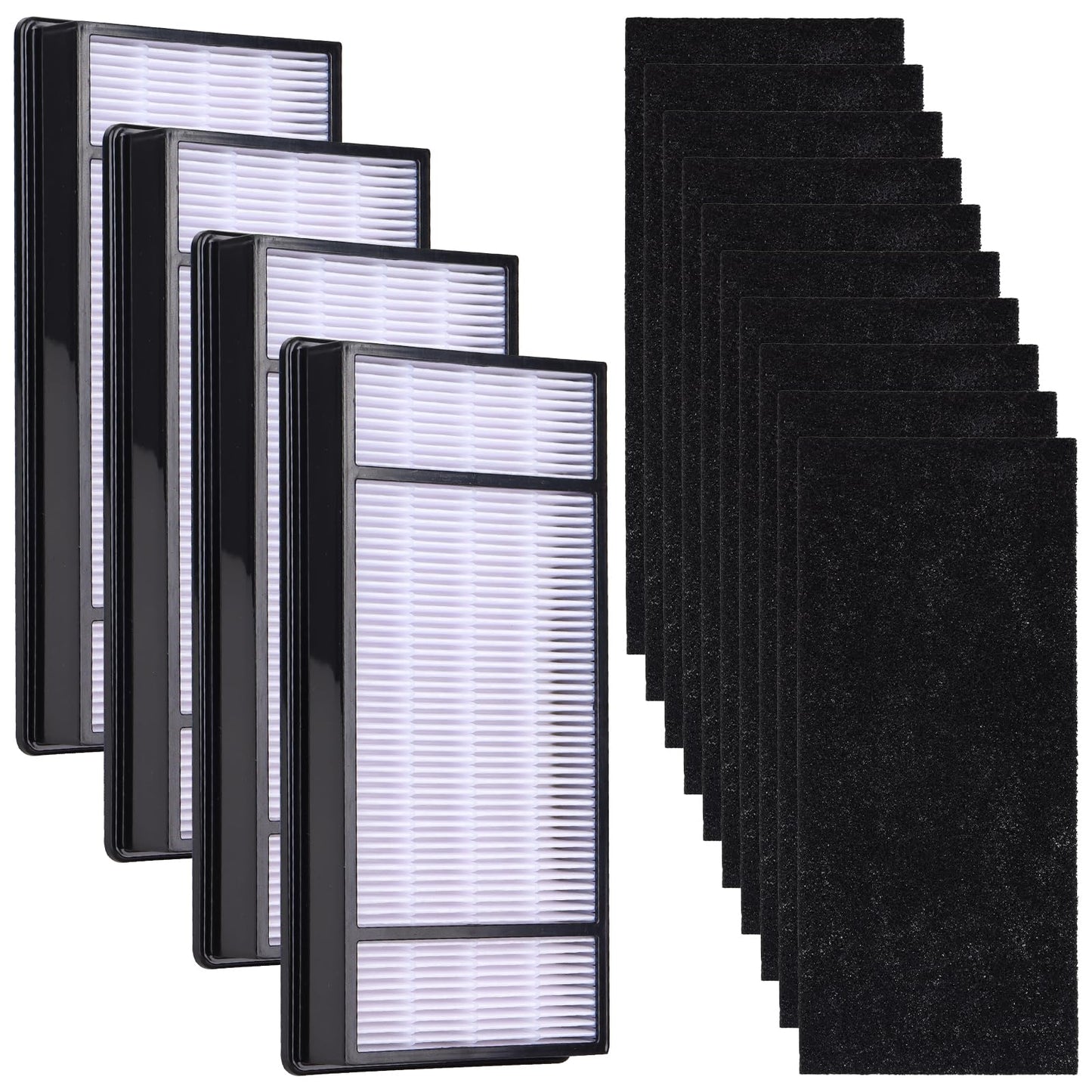 True HEPA Replacement Filter H Compatible with Honeywell HRF-H1 HRF-H2 Replacement for Honeywell Air Purifiers Model HPA050 HPA060 HPA150 HPA160 HHT055 HHT155 (4 Filter+10 Carbon)