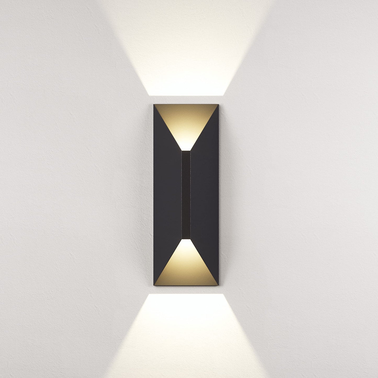 BAZZ LUVIA 24W Integrated LED Outdoor Wall Light, 1600lm, 3000K Warm White, Dimmable, Matte Black Finish, ETL & FCC Certified, Wet Location Rated