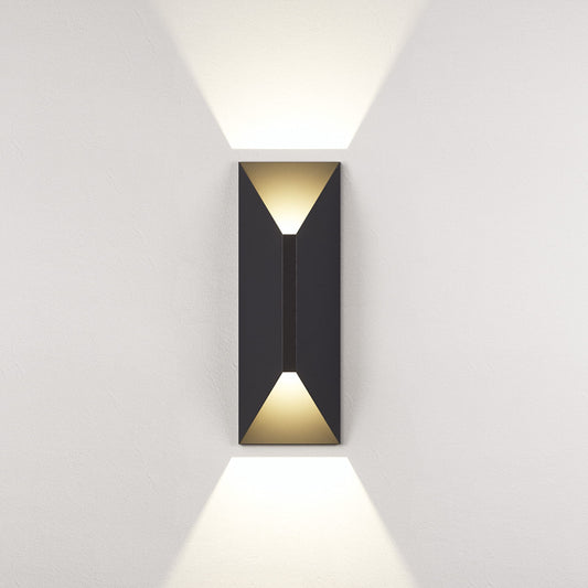 BAZZ LUVIA 24W Integrated LED Outdoor Wall Light, 1600lm, 3000K Warm White, Dimmable, Matte Black Finish, ETL & FCC Certified, Wet Location Rated