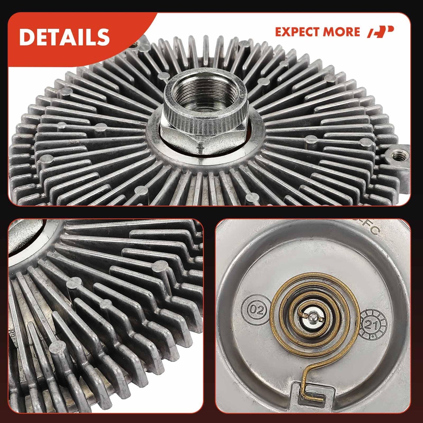 A-Premium Engine Cooling Fan Clutch Compatible with BMW E34 E36 E39 E46 E53 Series 323ci 323i 323is 325Ci 325i 325xi 328i 330ci 330i 525i 525it 528i 530i M3 X5 Z3, Replace# 11527505302, 11521719046