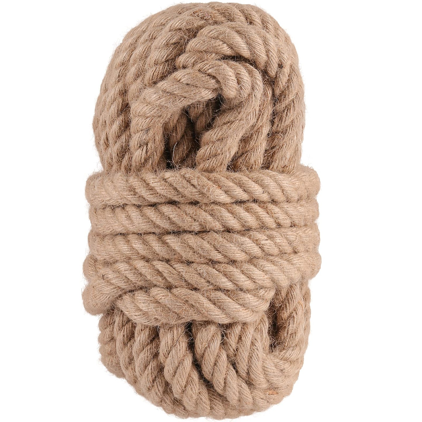 HAKZEON Jute Rope,1.5 Inch (40mm) x 20 Ft Natural Thick Hemp Ropes,Heavy Duty Twine Hemp Ropes for Gardening, Crafts, Camping, Decor, Bundling, Porch Swing