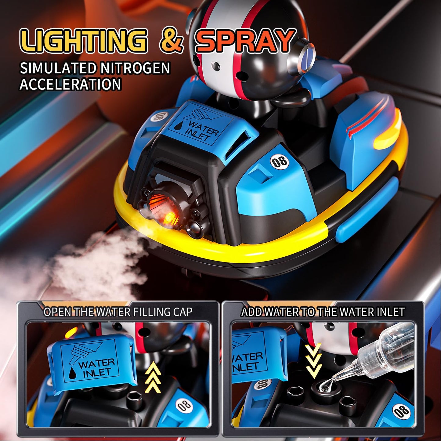 Bumper Cars Remote Control Set,2.4 GHz Remote Control Cars for Kids, RC Battle Race Cars, Remote Control Bumper Cars Game for 3 4 5 6 7 8 Year Old boy Gifts