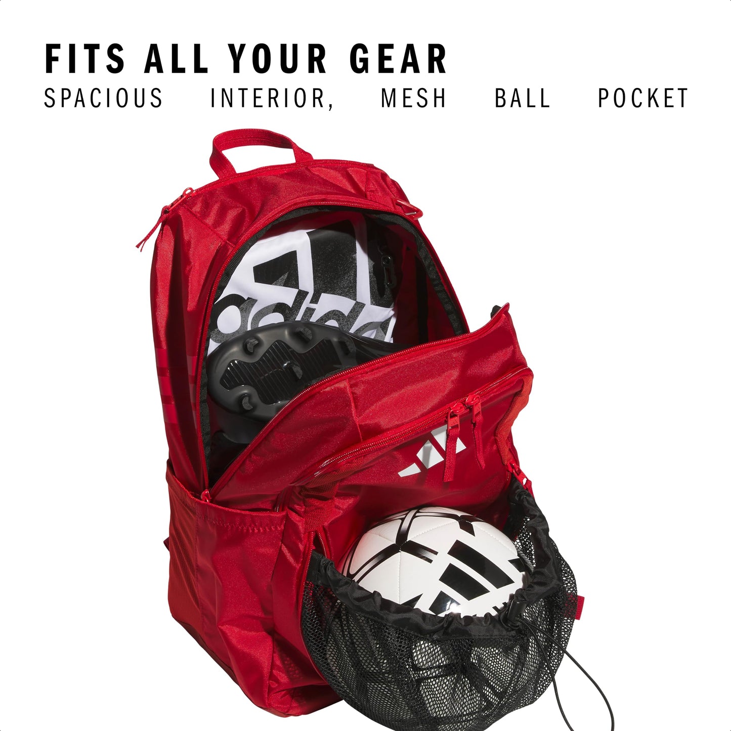 adidas Unisex-Adult Stadium 4 Training Backpack, Team Power Red/White, One Size Fits All