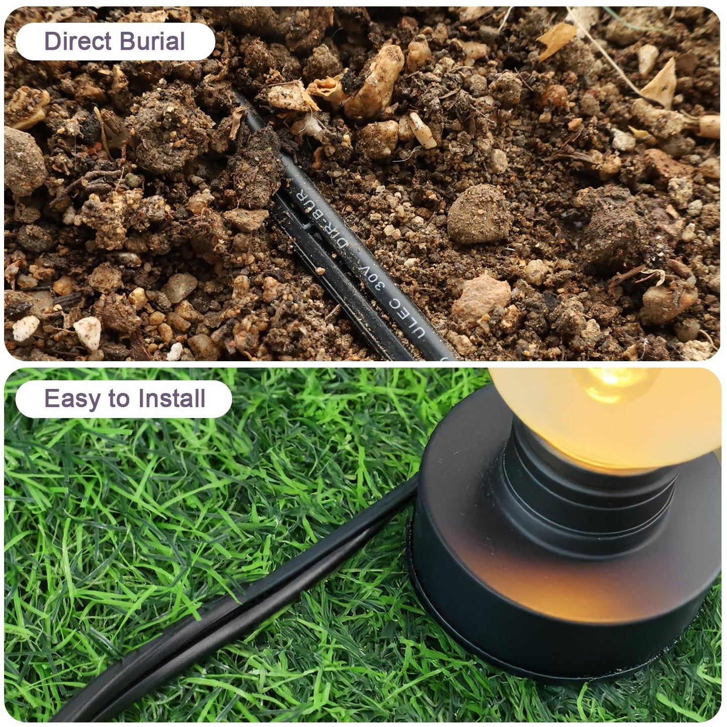 GREATIDE 16/2 Low Voltage Landscape Lighting Wire, Outdoor Direct Burial Cable, 16 Gauge 2 Conductor, 250 Feet
