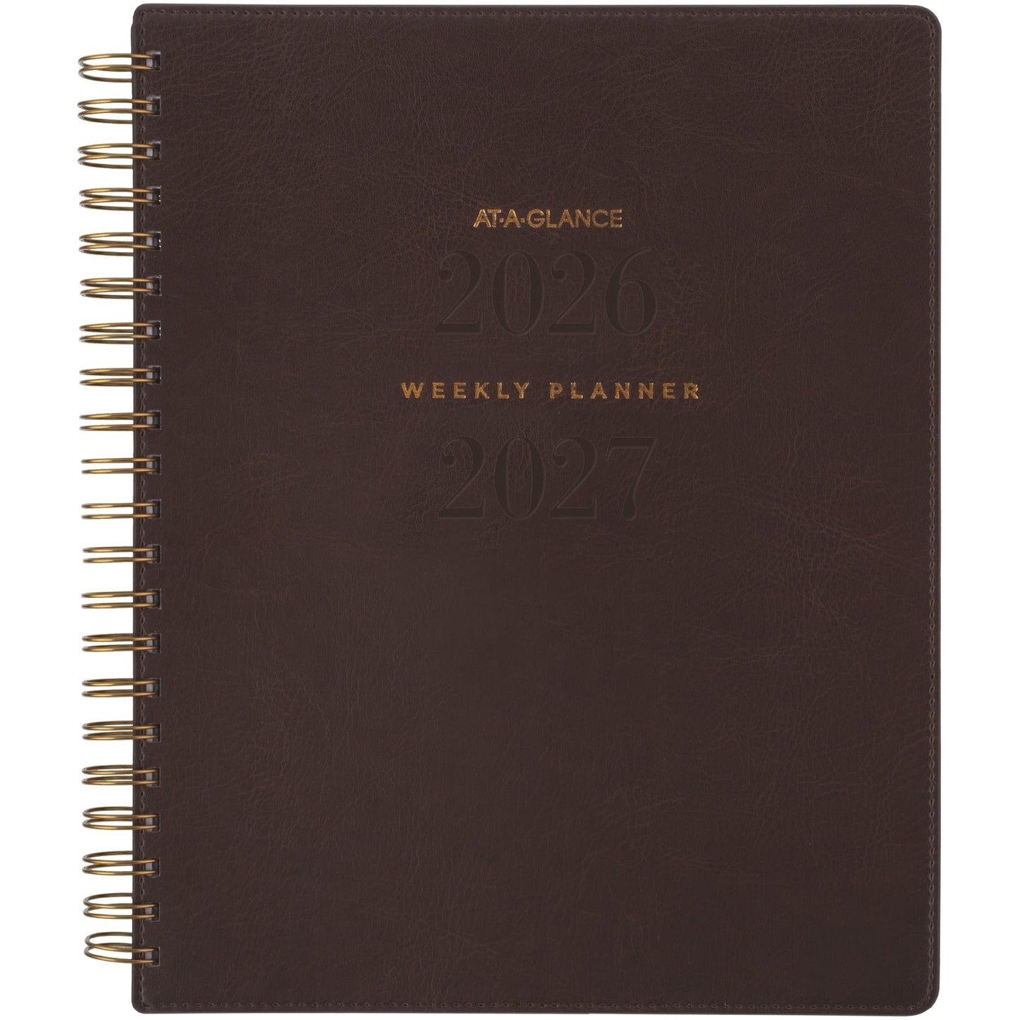 AT-A-GLANCE Planner 2026-2027 Weekly & Monthly Academic 13-Month July-July, 8-1/2" x 11", Signature, Brown (YP905A09)