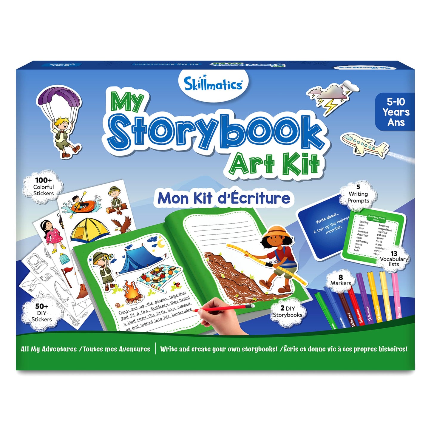 Skillmatics Storybook Art Kit - Create Adventure Stories, DIY Craft & Writing Kit with 300+ Stickers, Scrapbooking & Journal Activity, Gifts for Kids Ages 5, 6, 7, 8, 9, 10
