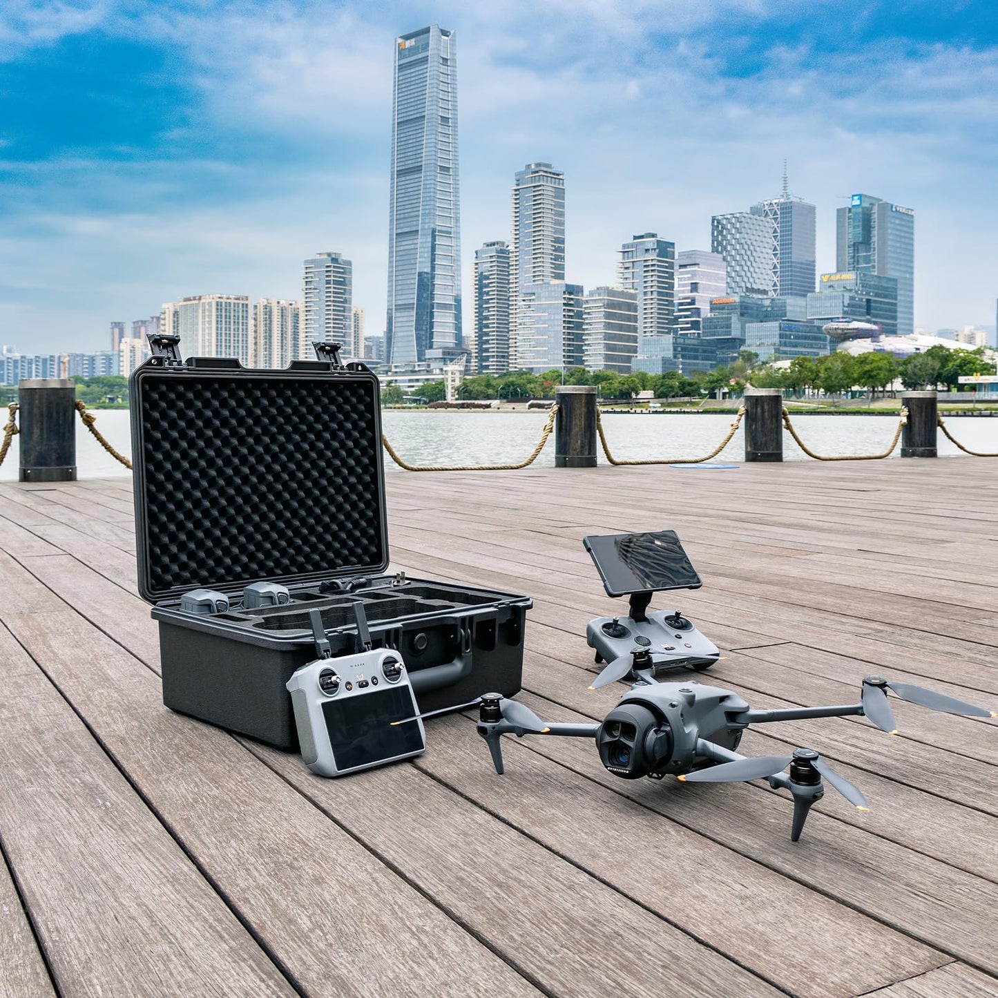 Lykus Titan M400 Waterproof Hard Case for DJI Mavic 4 Pro, DJI RC Pro 2/RC2, Fits up to 6 Batteries and Accessories in Fly More Combo/Creator Combo [CASE ONLY]